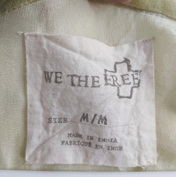 Free People Crinkle Split Back Blouse Tee - Picture 7 of 14